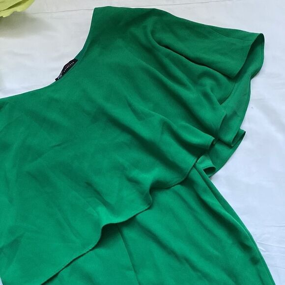 ⭐️NWT occasion by dex ruffled asymmetrical sheath dress⭐️ - Picture 8 of 8